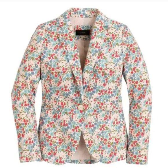J. Crew Jackets & Blazers - J. Crew Liberty Fabric Campbell Poppy & Daisy Floral Blazer Jacket Womens 4